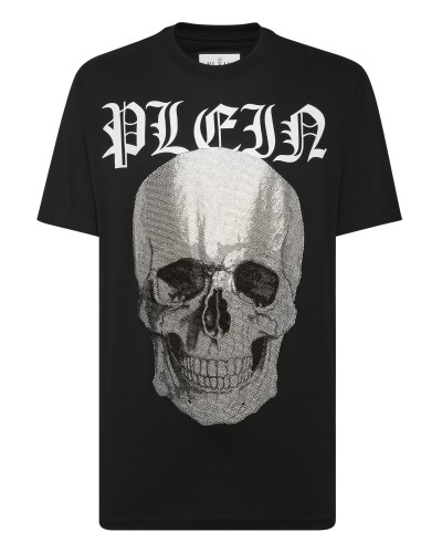 T-shirt Round Neck SS with Crystals Skull