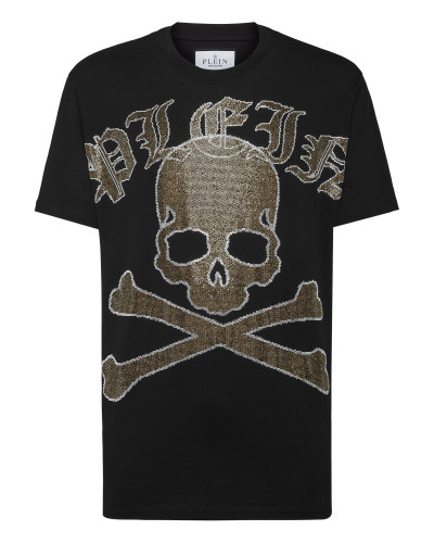 T-shirt Round Neck SS with Crystals Gothic Plein Strass