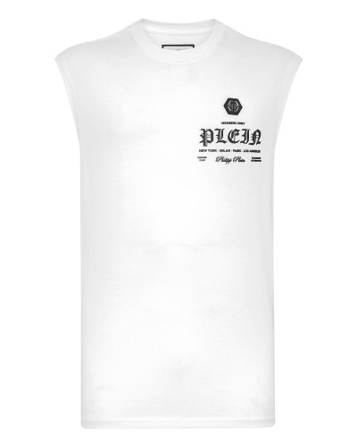 Sleeveless T-shirt Round Neck