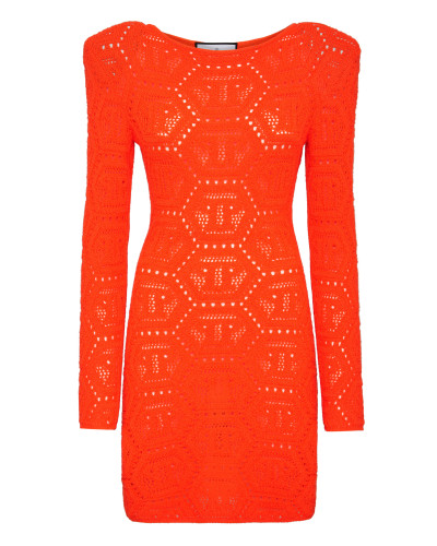 Fluo Knit Mini Dress Monogram