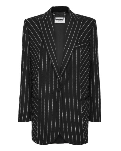 Cady Blazer Crystal Pinstripe
