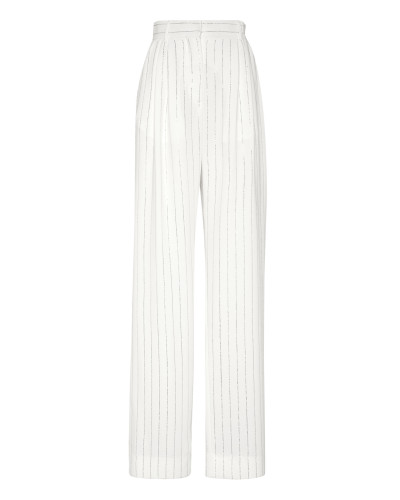 Cady Trousers Man Fit Crystal Pinstripe