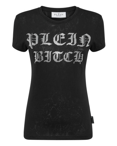 Burn Out T-Shirt Sexy Pure with Crystals Gothic Plein
