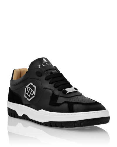 Mix Leather Lo-Top Sneakers