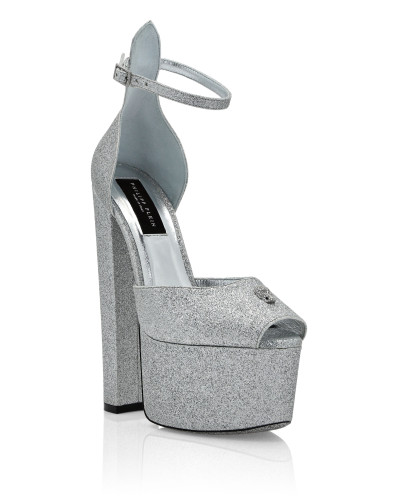 Glitter Platform Sandals Hi-Heels