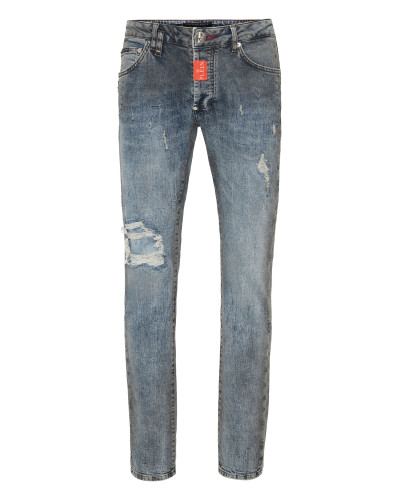 Denim Super Straight Cut Fit Trousers Hexagon