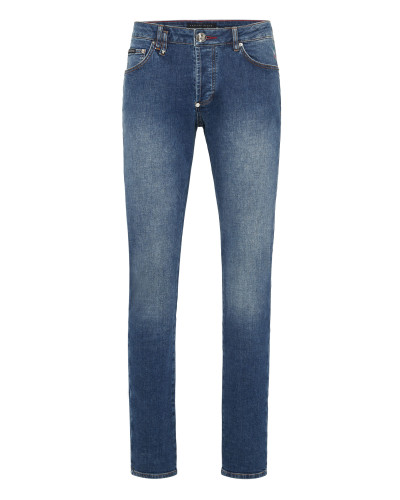 Denim Super Straight Cut Trousers Racing Club