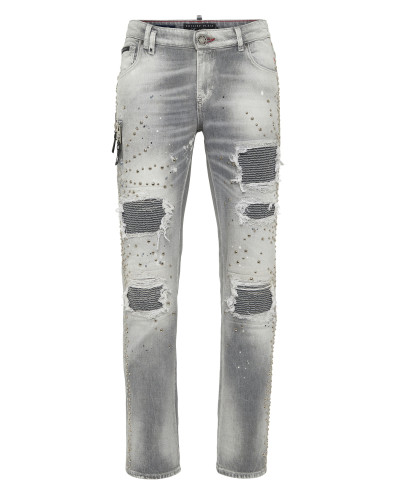 Denim Rock Star Fit Trousers Studs