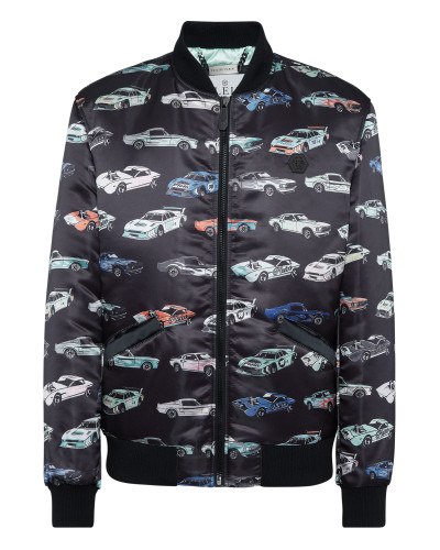 Satin Bomber Jacket LS Cars Racing