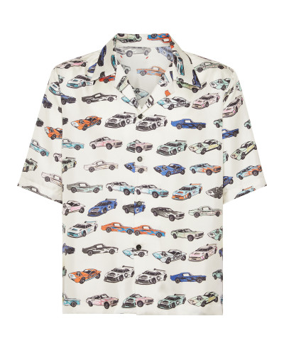 Silk Bowling Shirt SS Cars Racing