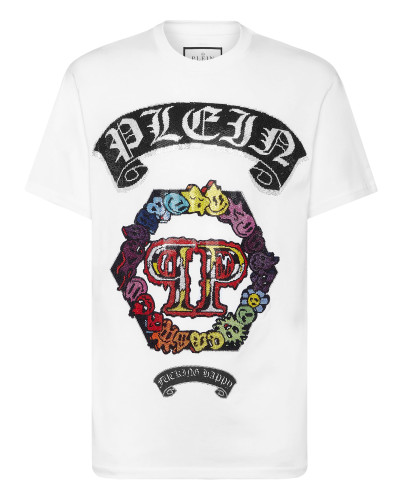 T-shirt Round Neck SS Strass Smile