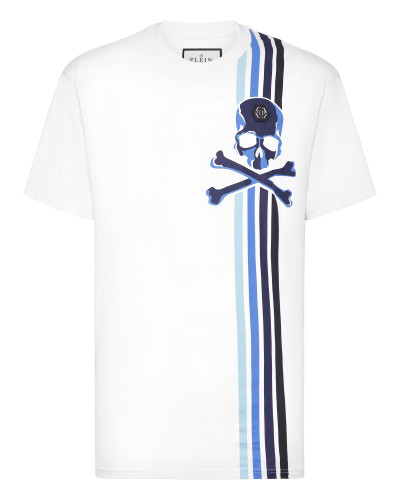 T-shirt Round Neck SS Stripes Skull&Bones