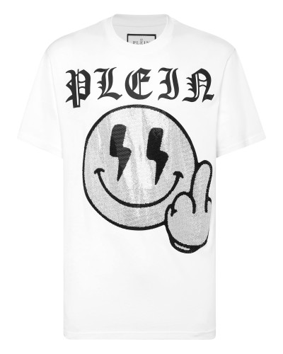 Jersey  T-shirt Round Neck SS Strass Smile