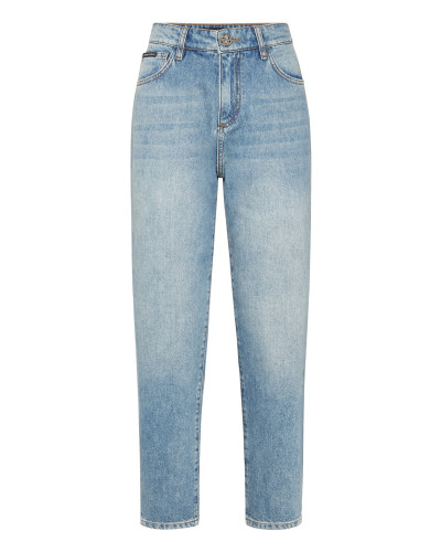 Denim Mom Fit Trousers