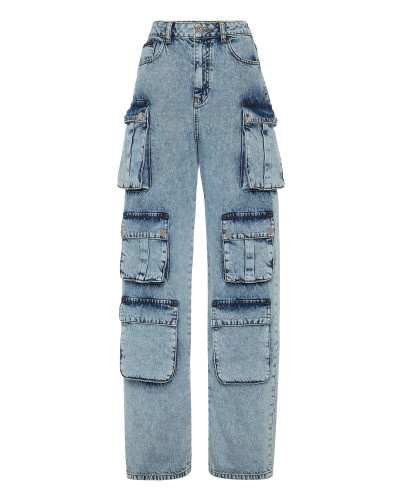 Denim Cargo Trousers