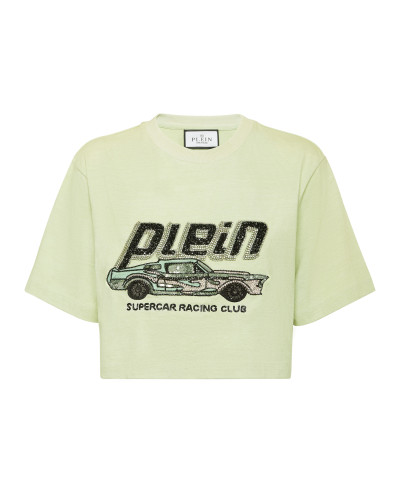 T-shirt Crop Plein Car