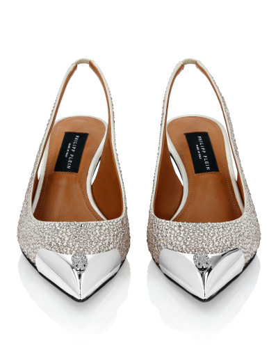 Satin Slingback Mix Strass Satin Slingback Mix Strass