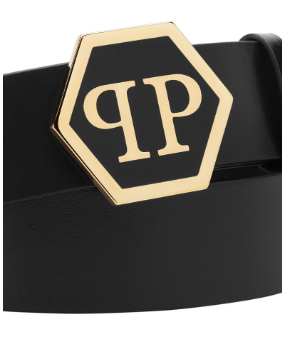 Leather Belt Hexagon