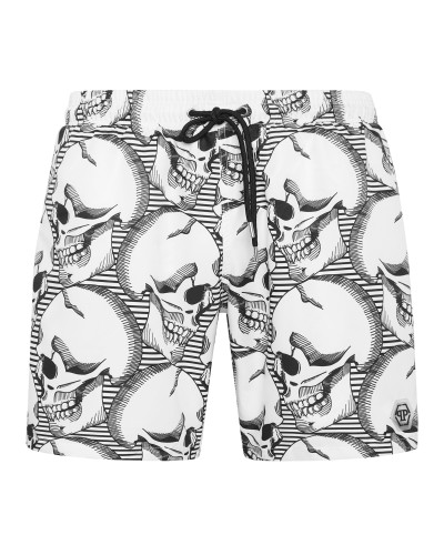 Short Swim Boxer Skull