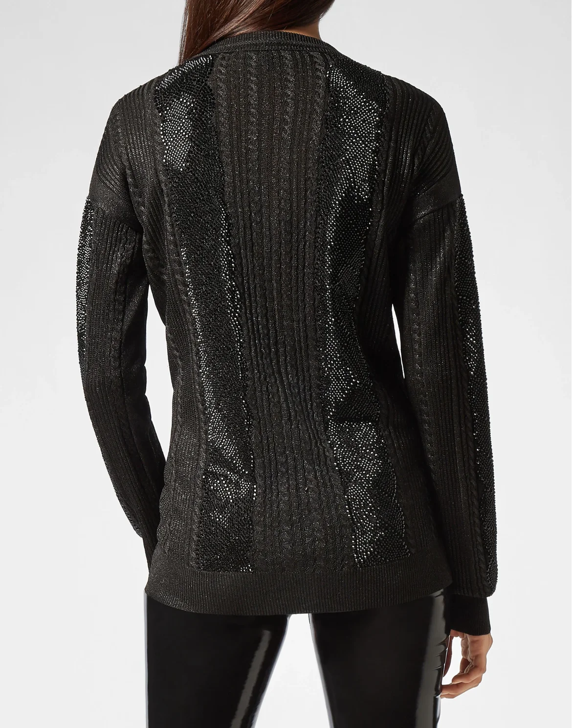 Pullover Round Neck LS Crystal, цвет: Черный