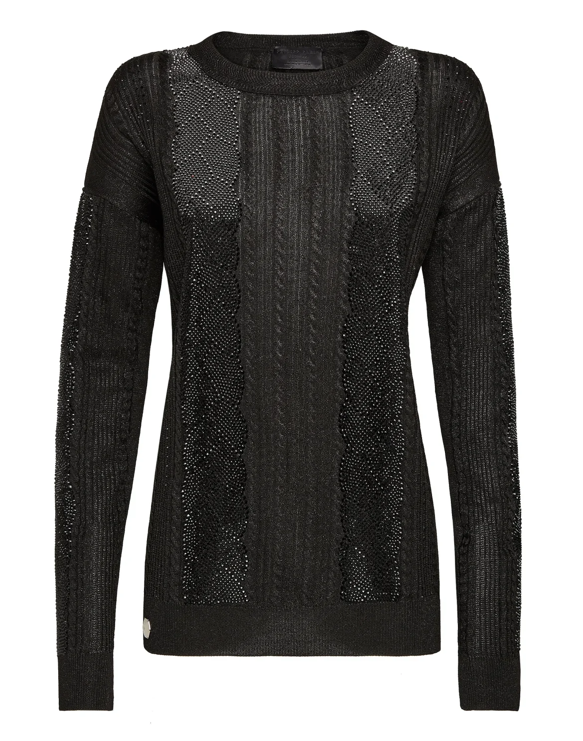 Pullover Round Neck LS Crystal, цвет: Черный