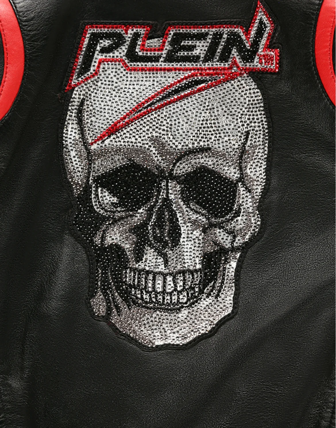 Leather Bomber Space Plein, цвет: Черный