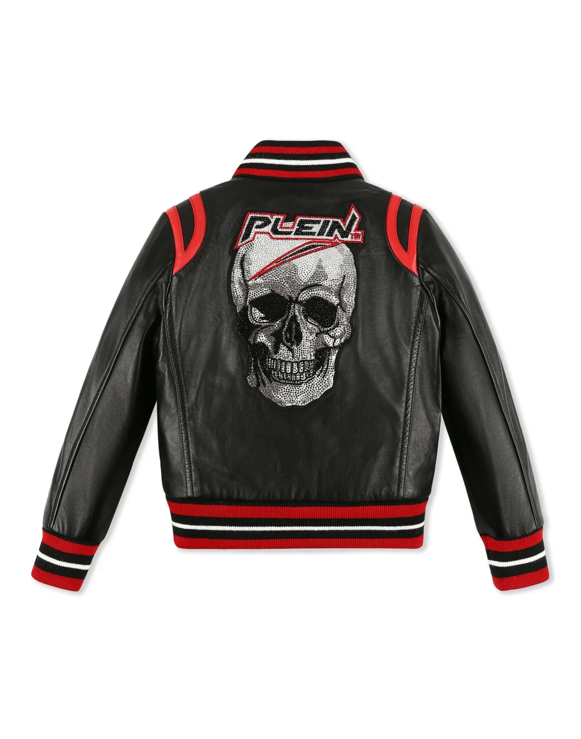 Leather Bomber Space Plein, цвет: Черный