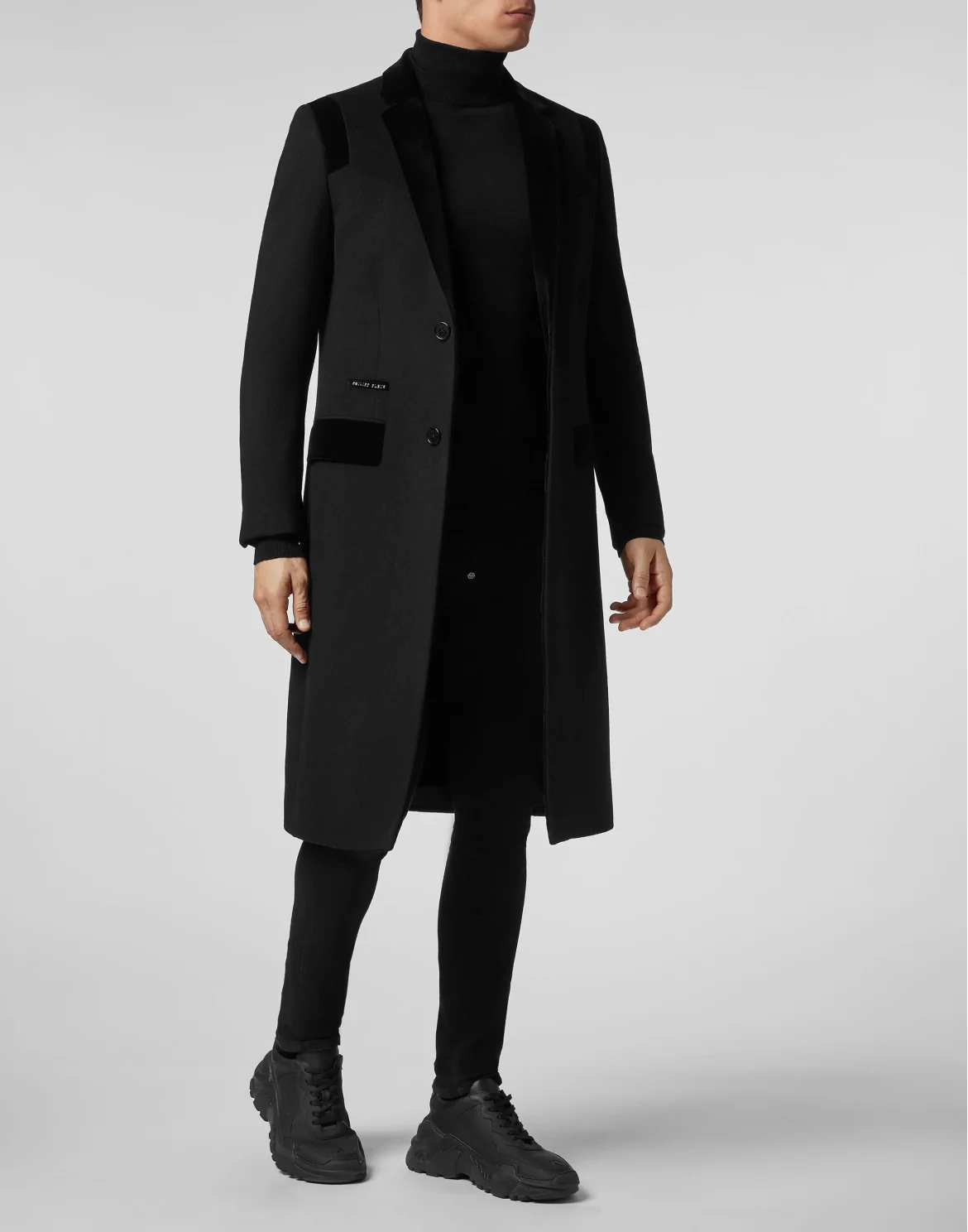 Coat Long Space Plein, цвет: Черный