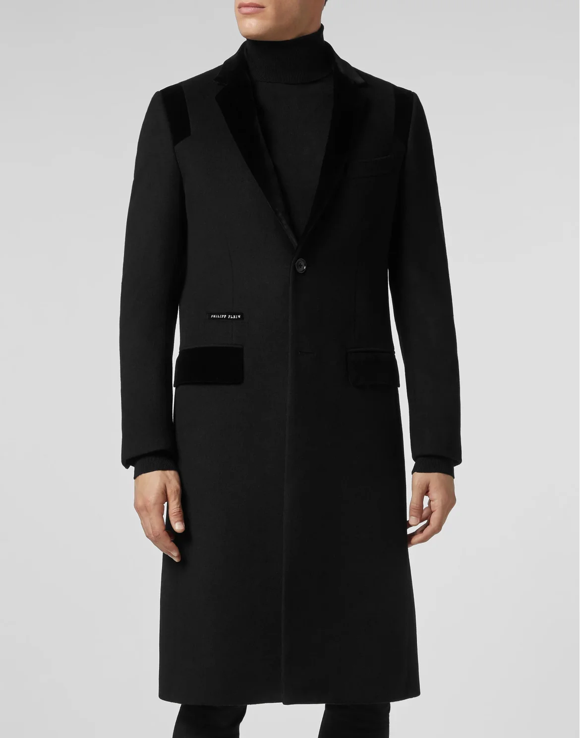 Coat Long Space Plein, цвет: Черный