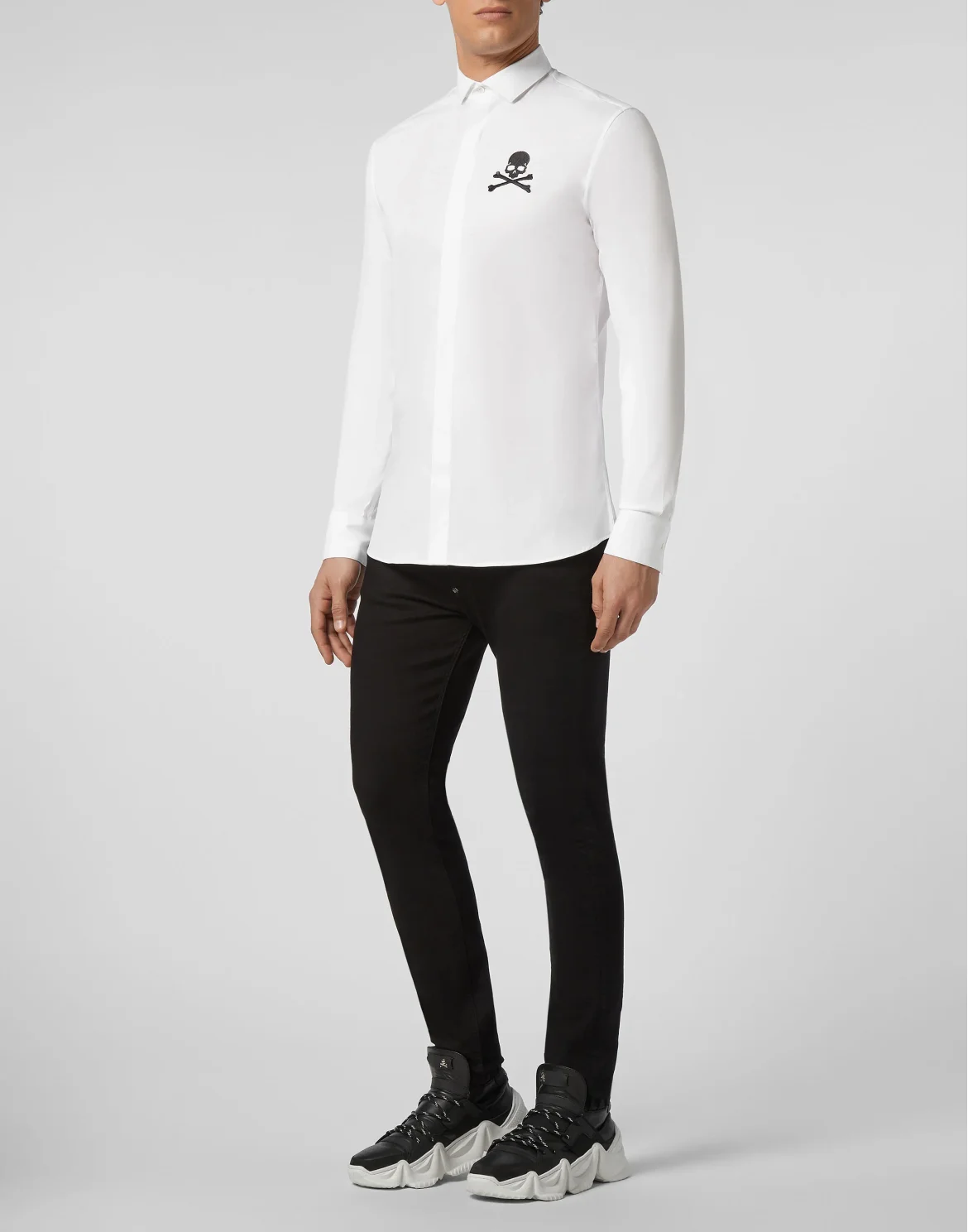 Shirt Platinum Cut LS Skull, цвет: Белый