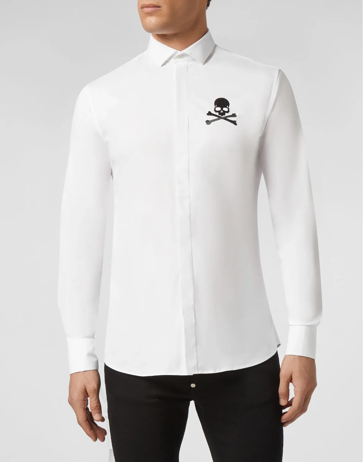 Shirt Platinum Cut LS Skull, цвет: Белый