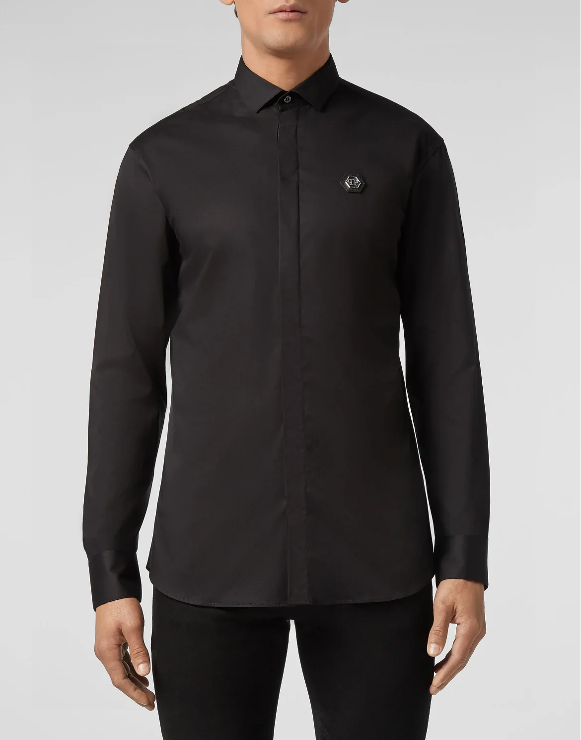 Shirt Platinum Cut LS Space Plein, цвет: Черный