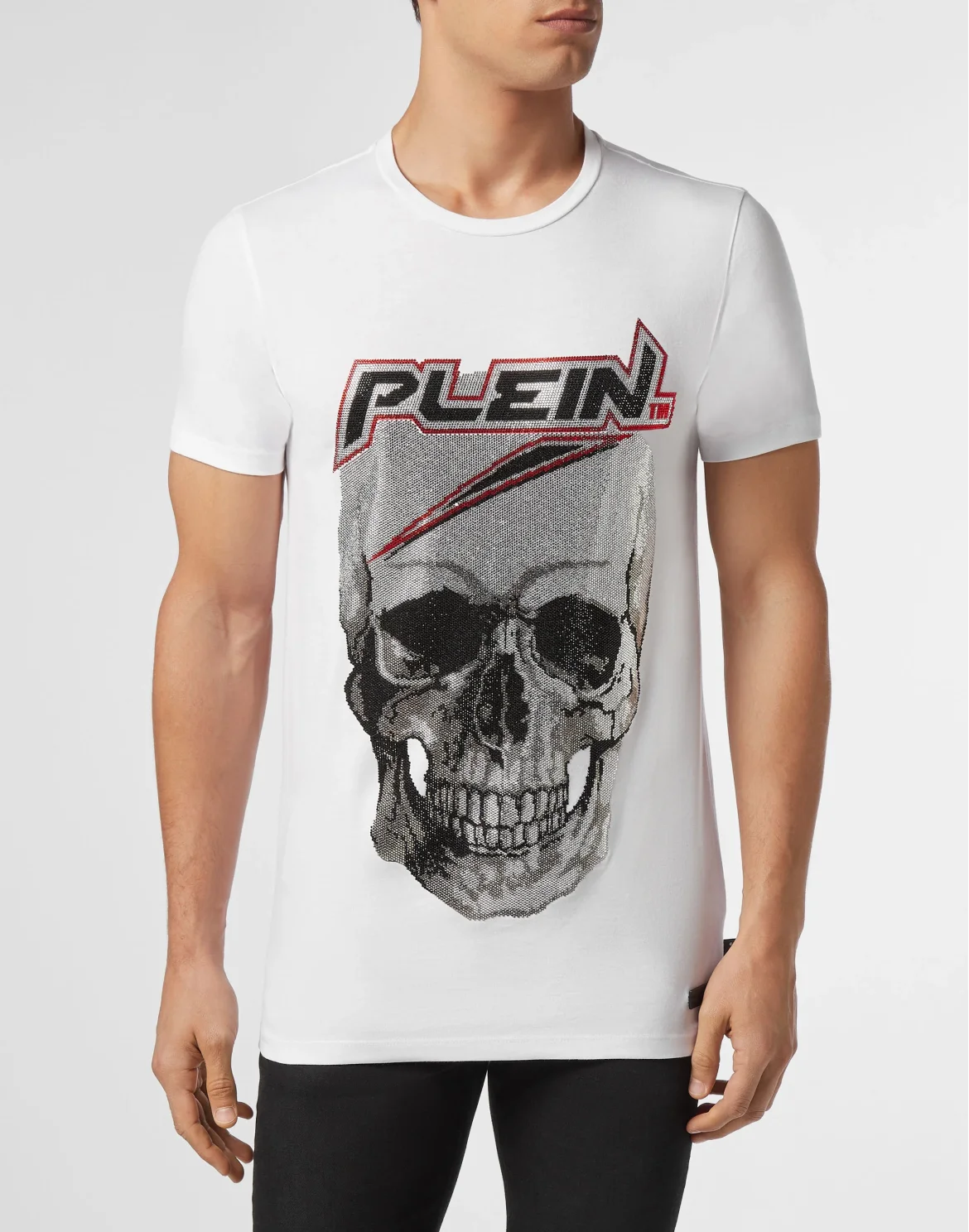 T-shirt Platinum Cut Round Neck Space Plein, цвет: Белый