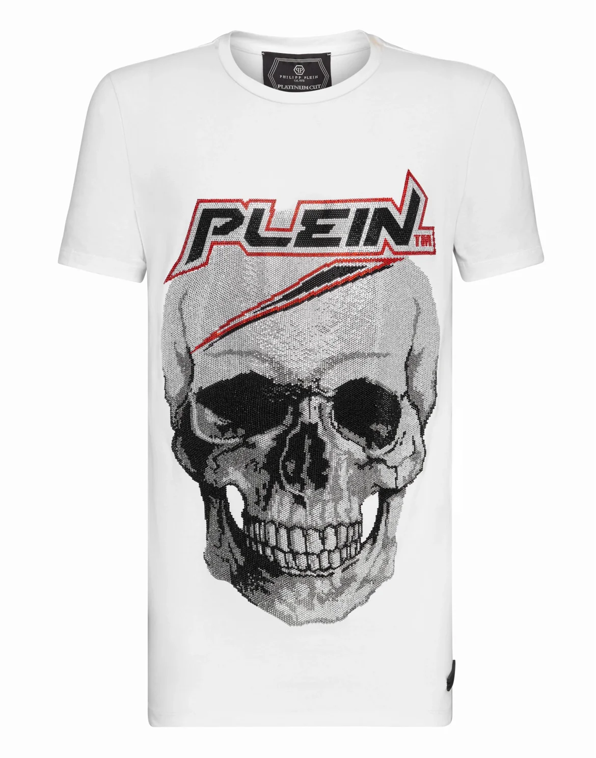 T-shirt Platinum Cut Round Neck Space Plein, цвет: Белый