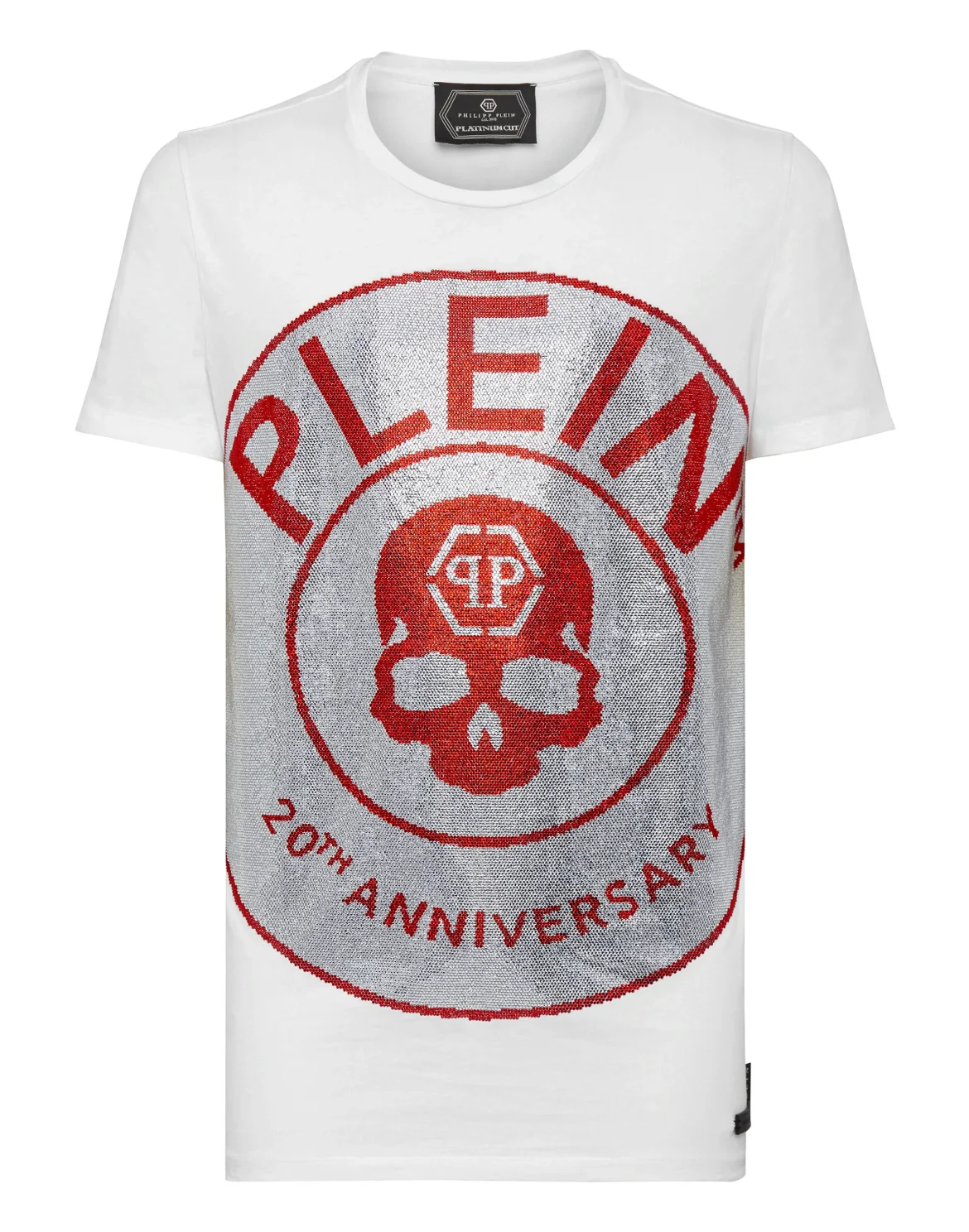 T-shirt Platinum Cut Round Neck Anniversary 20th, цвет: Белый