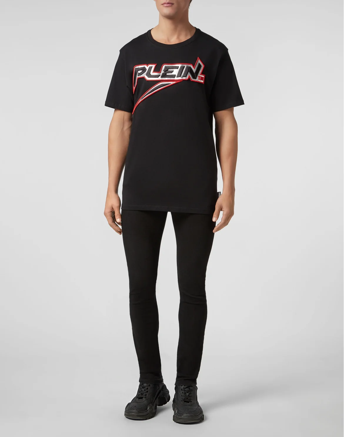 T-shirt Round Neck SS Space Plein, цвет: Черный
