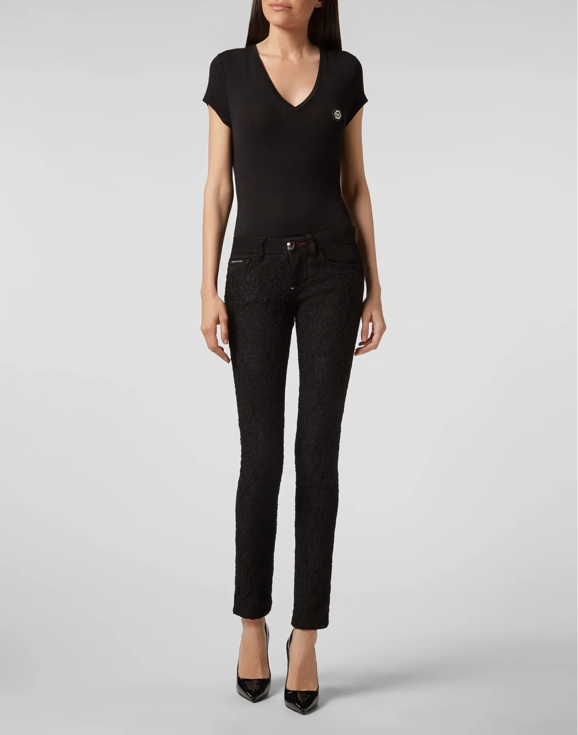 Slim Fit Lace, цвет: Черный