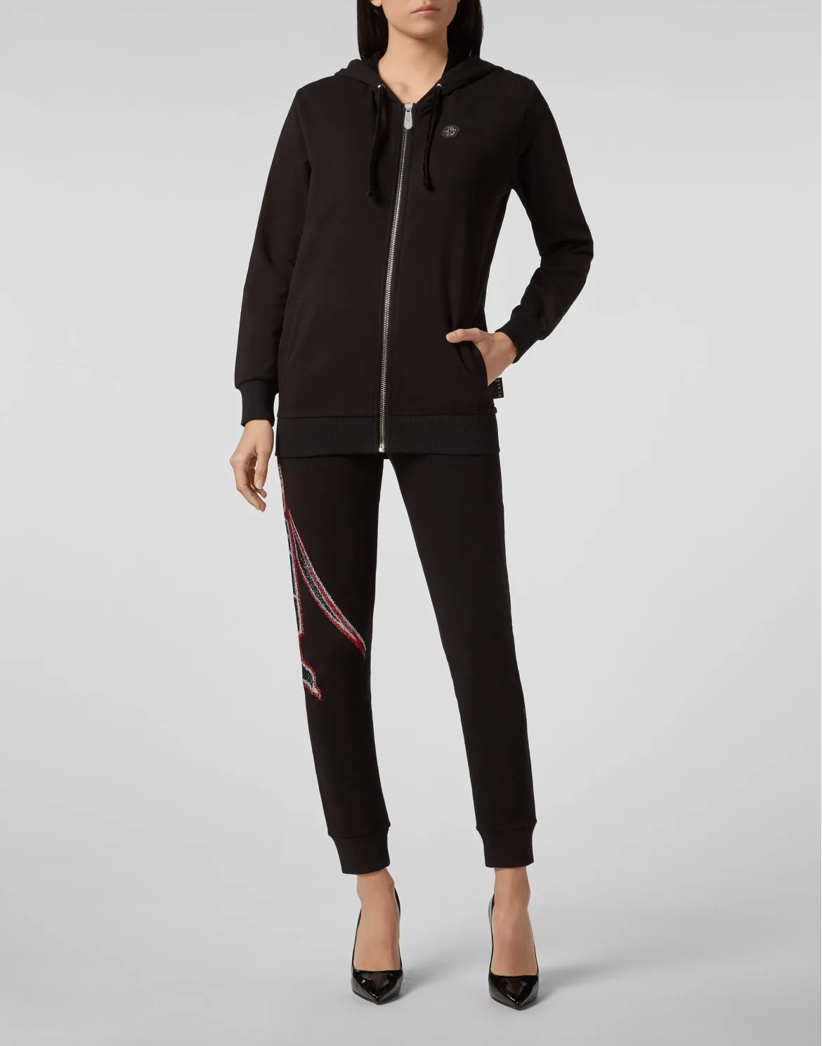 Hoodie Sweatjacket Space Plein, цвет: Черный