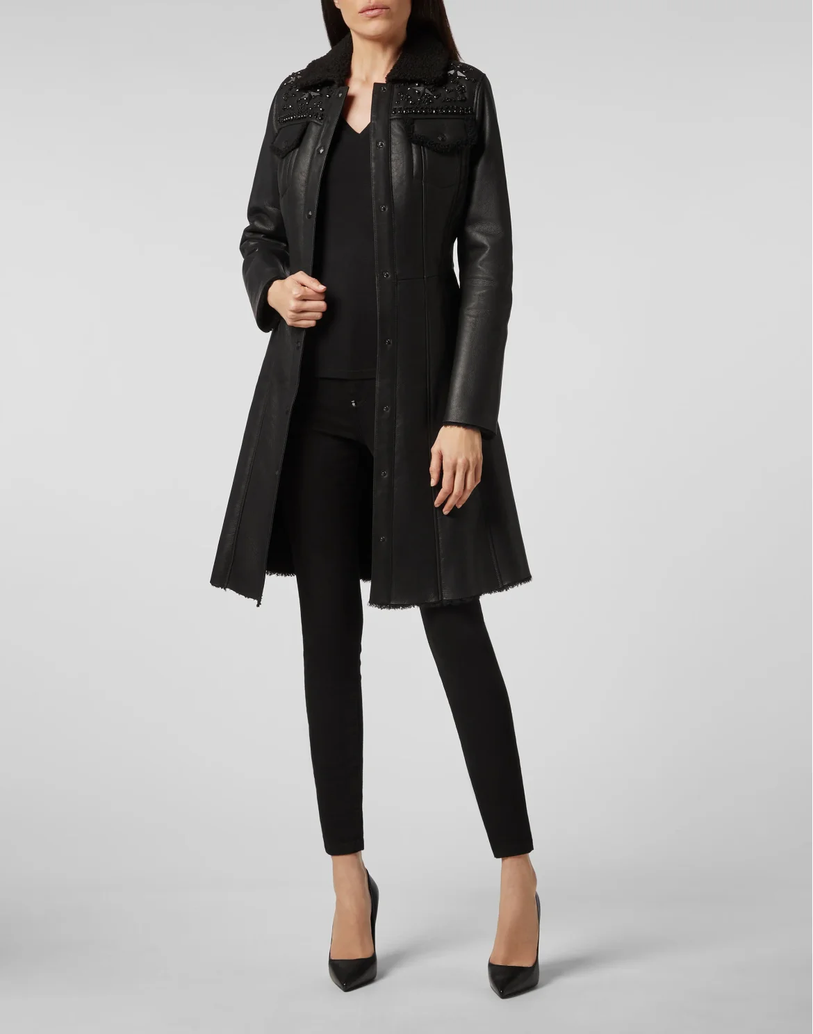 Long Coat Studs, цвет: Черный