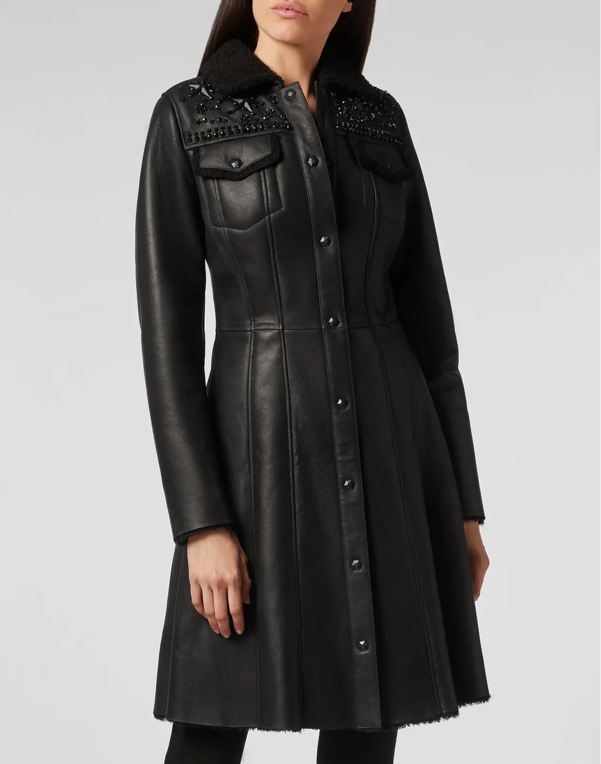 Long Coat Studs, цвет: Черный