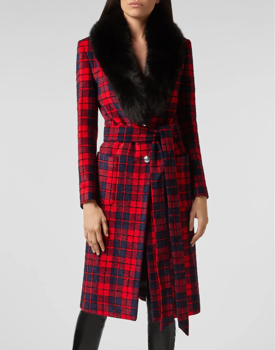 Coat Long Space Plein, цвет: Черный