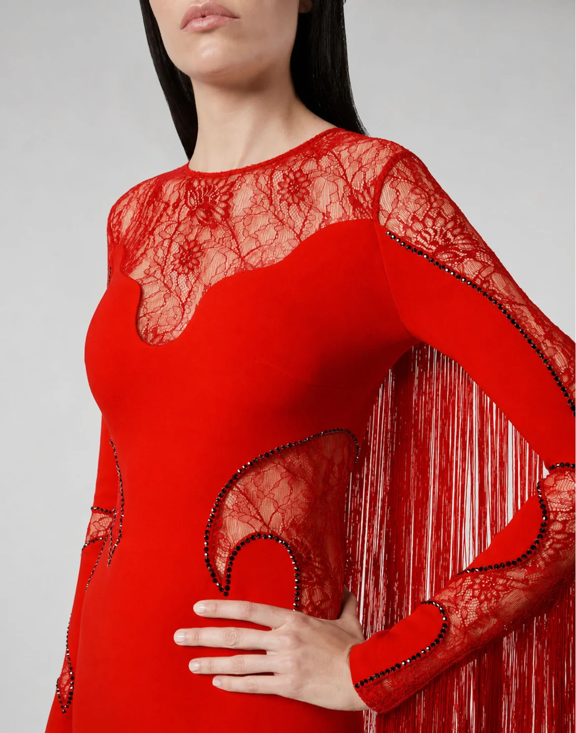 Short Dress Lace, цвет: Красный