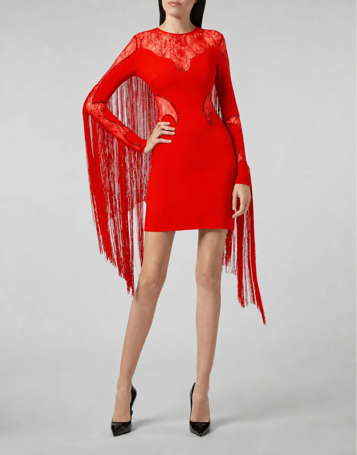 Short Dress Lace, цвет: Красный