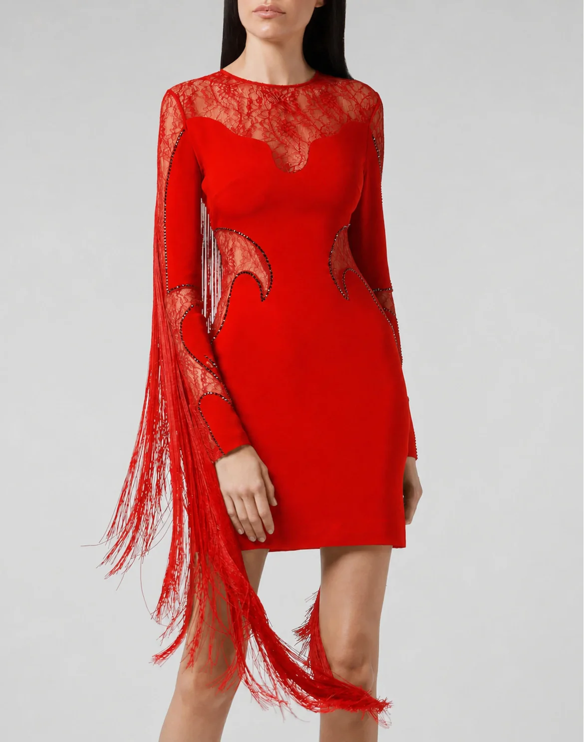 Short Dress Lace, цвет: Красный
