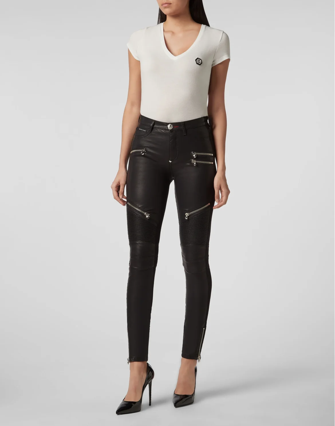 Super Highwaist Biker Statement, цвет: Черный