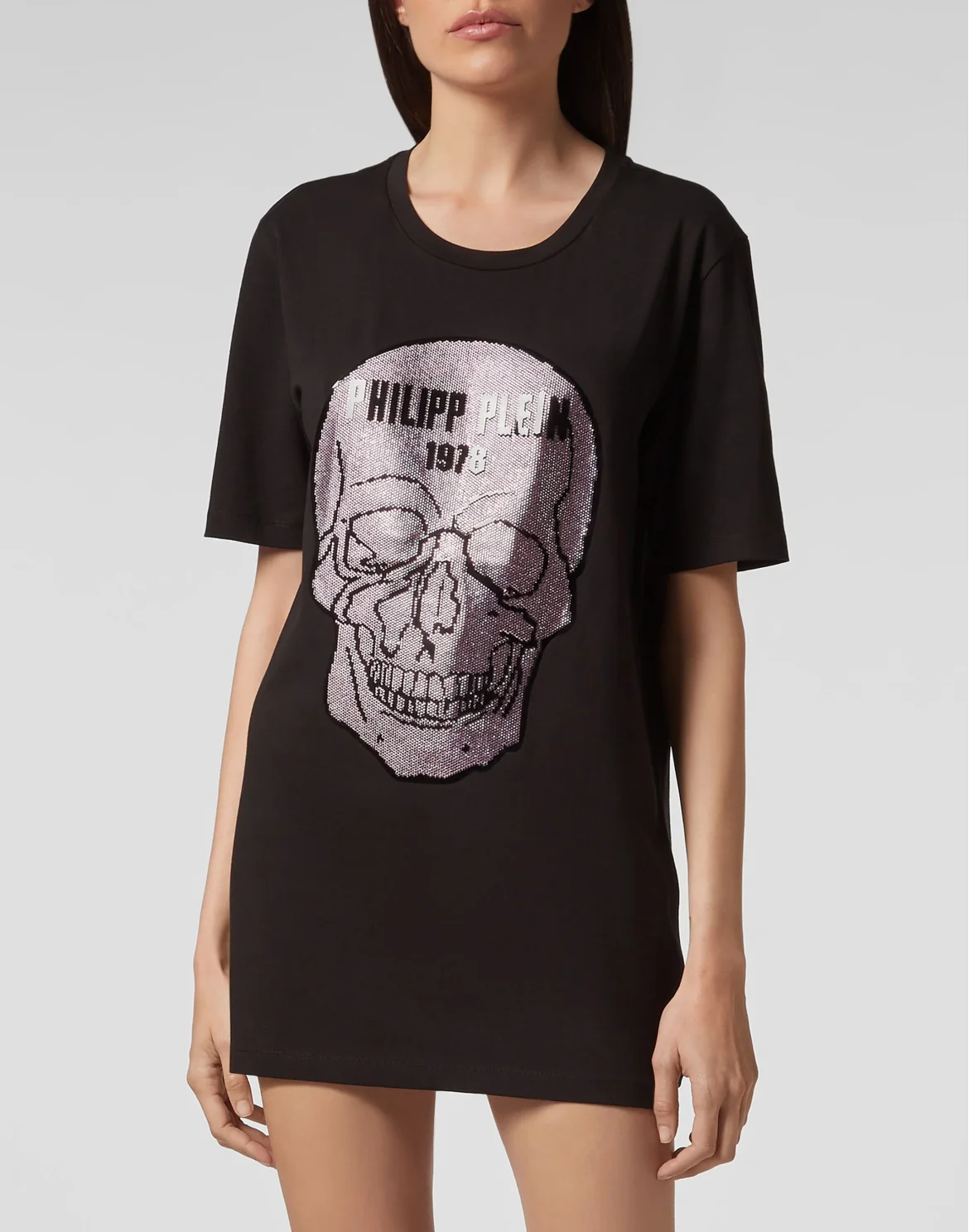 T-Shirt Short Dresses Skull, цвет: Черный