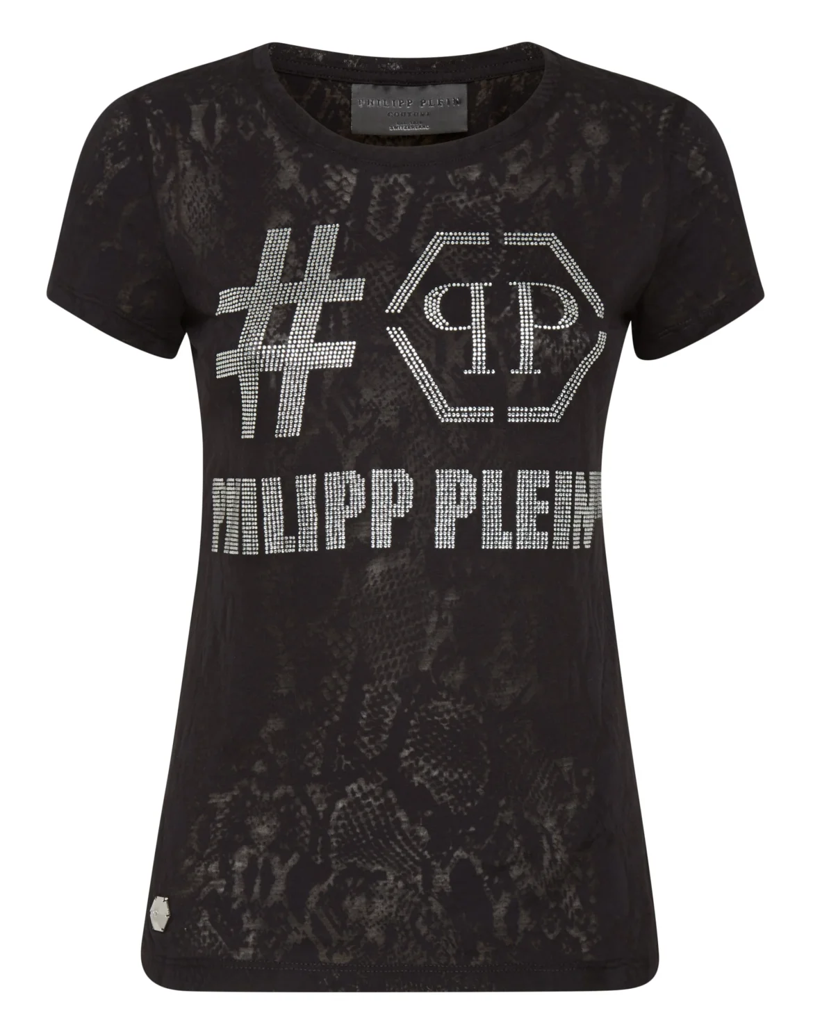 T-shirt Round Neck SS Destroyed, цвет: Черный