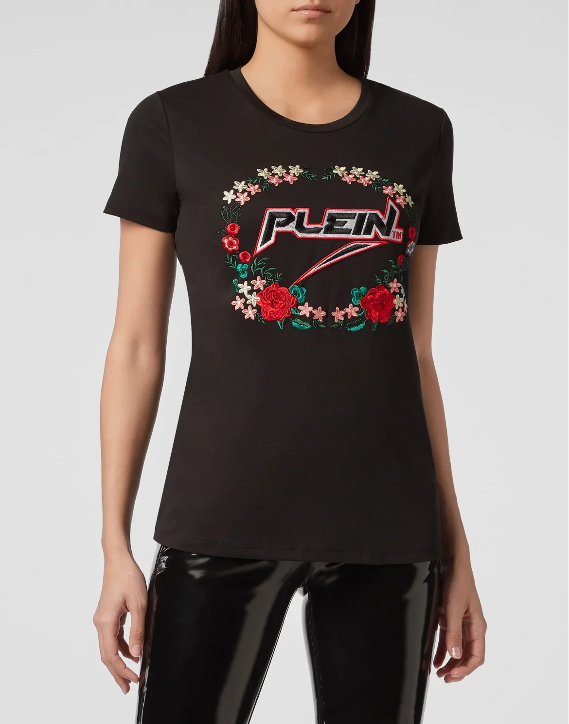 T-shirt Round Neck SS Space Plein, цвет: Черный