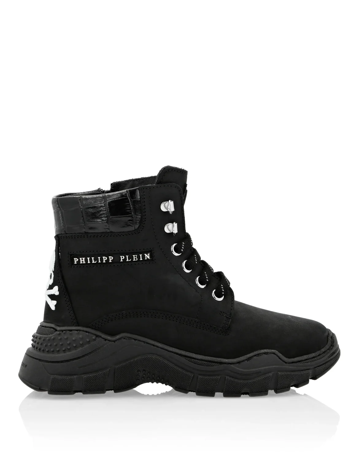 Boots Low Flat Skull, цвет: Черный