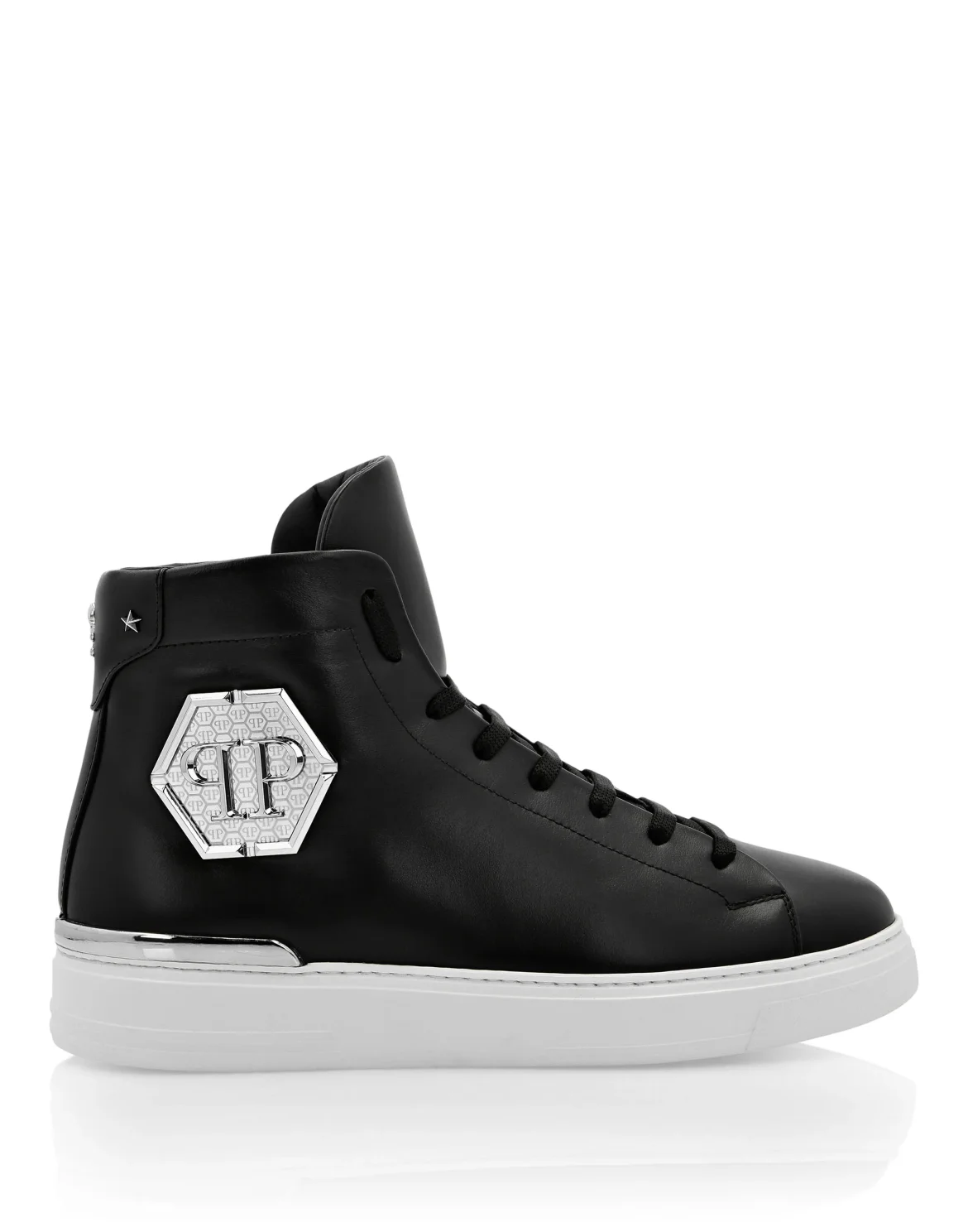 Hi-Top Sneakers Hexagon Stars and skull, цвет: Черный